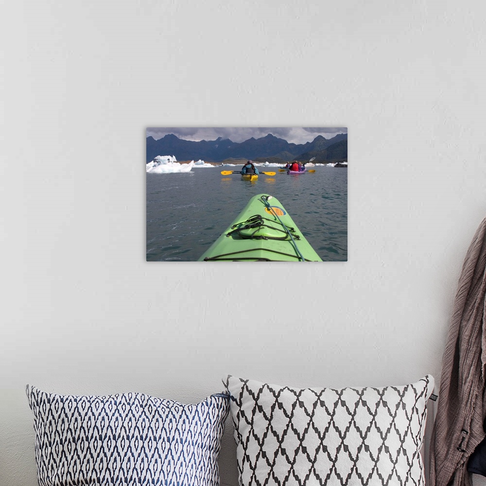 A bohemian room featuring USA, Alaska, kayaking in and around the Columbia Glacier.