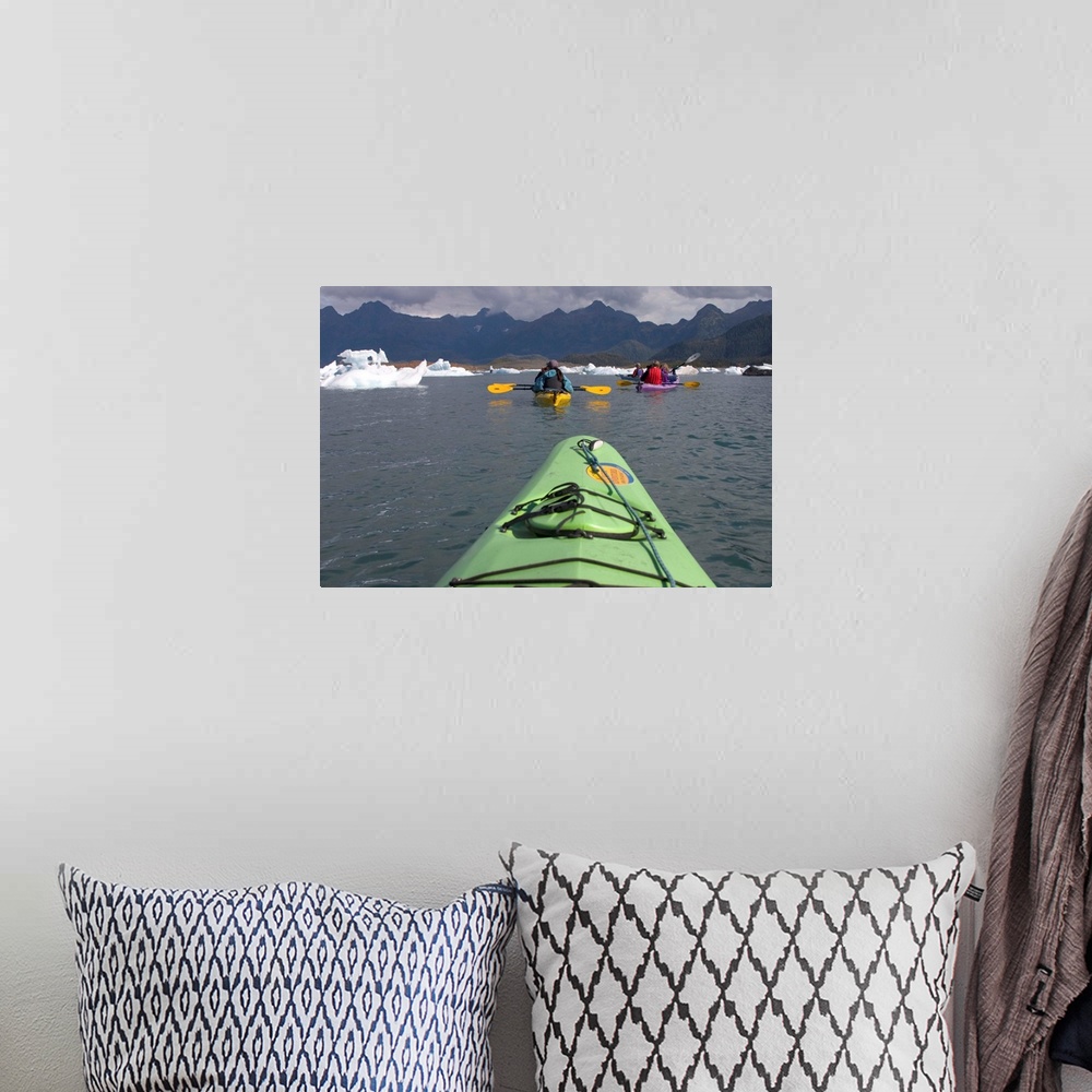 A bohemian room featuring USA, Alaska, kayaking in and around the Columbia Glacier.