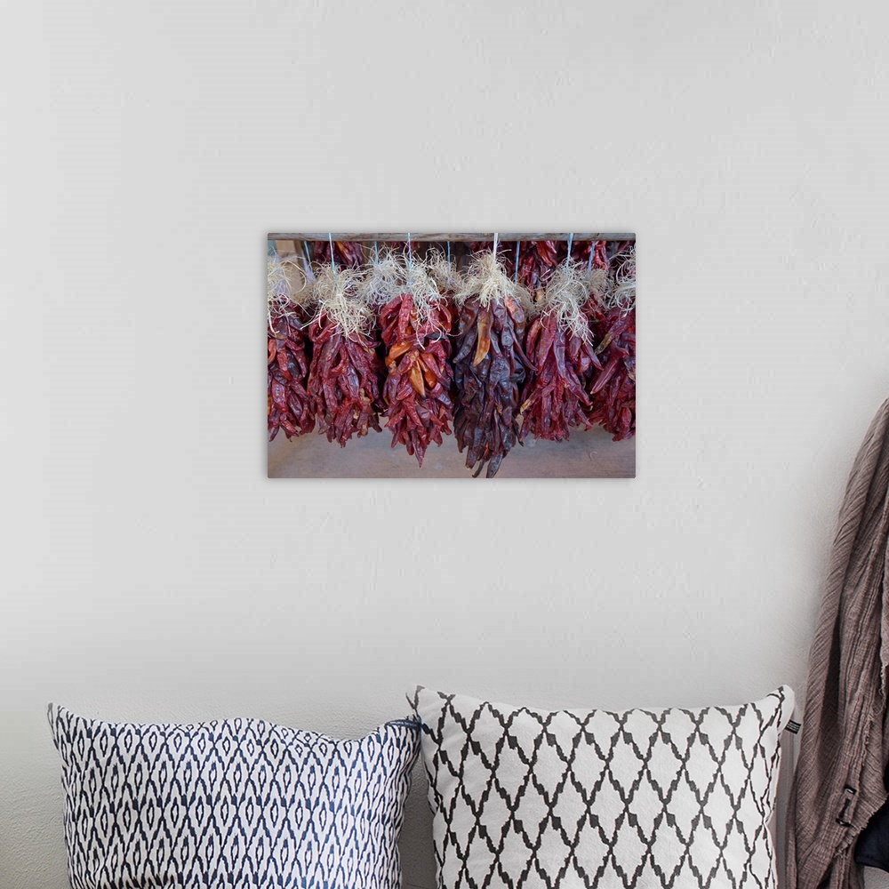 A bohemian room featuring USA, Arizona, Sedona, Hanging dried chili peppers.