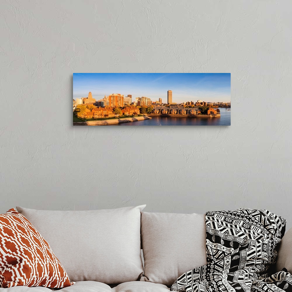 A bohemian room featuring USA, New York, Western New York, Buffalo, harbor front from Lake Erie, sunset.