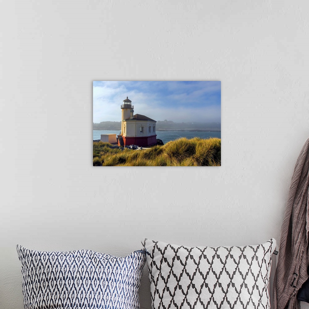 A bohemian room featuring USA, Oregon, Bandon. Scenic of Umpaqua River Lighthouse.