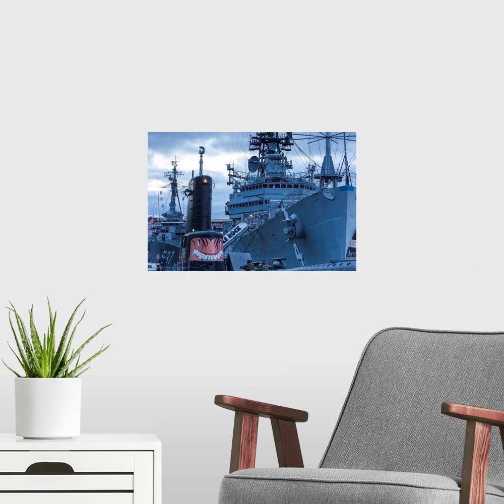 A modern room featuring USA, Western New York, Buffalo, Buffalo and Erie County Military Park, naval ships