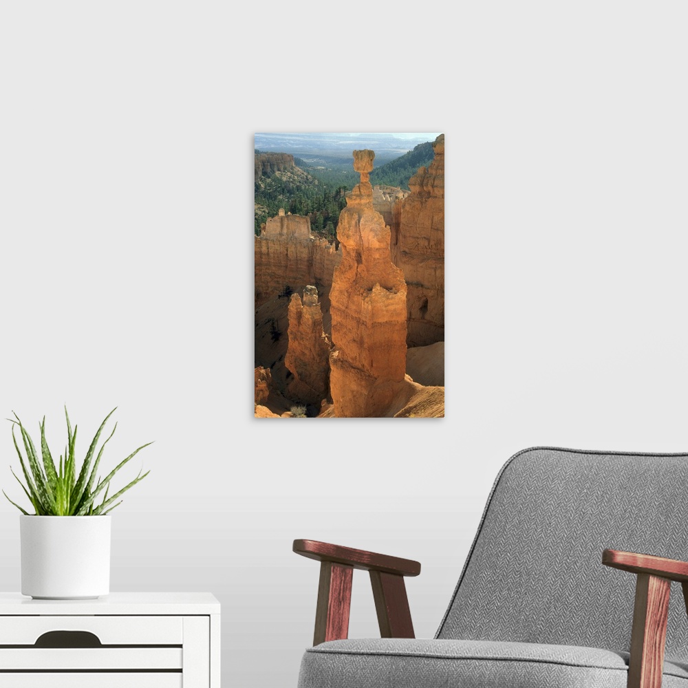 A modern room featuring USA, Utah, Bryce Canyon National Park, detail of "Hoodoos", eroded lake sediments.