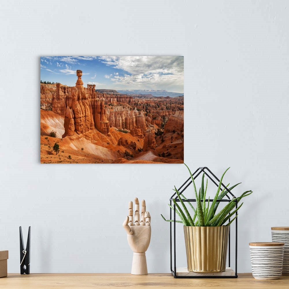 A bohemian room featuring USA, Utah, Bryce Canyon National Park, Thor's Hammer rises above other hoodoos