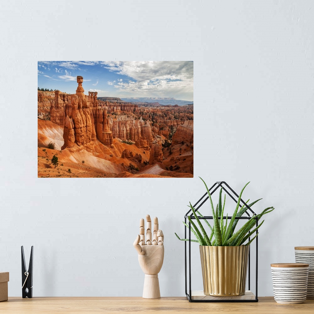 A bohemian room featuring USA, Utah, Bryce Canyon National Park, Thor's Hammer rises above other hoodoos