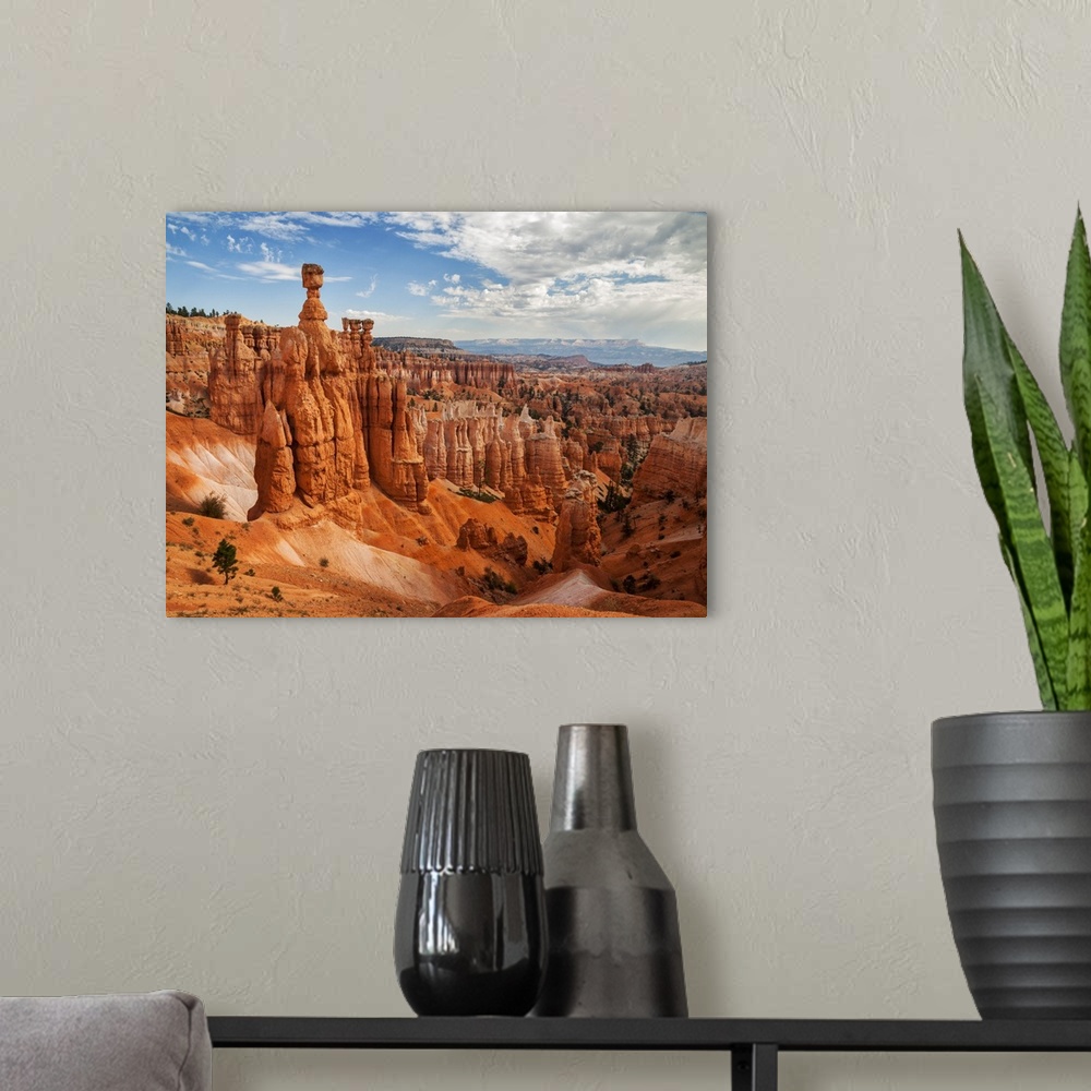 A modern room featuring USA, Utah, Bryce Canyon National Park, Thor's Hammer rises above other hoodoos