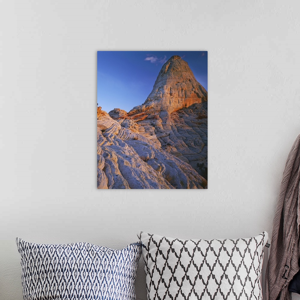 A bohemian room featuring USA, Utah, Capitol Reef National Park, Sandstone, monolith.