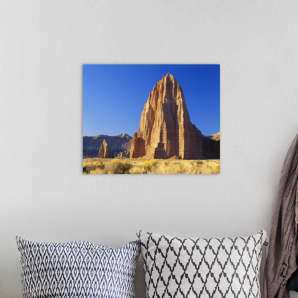 A bohemian room featuring Utah, Colorado Plateau, Lower Cathedral Valley, Formation of plateau in Capitol Reef National Park.
