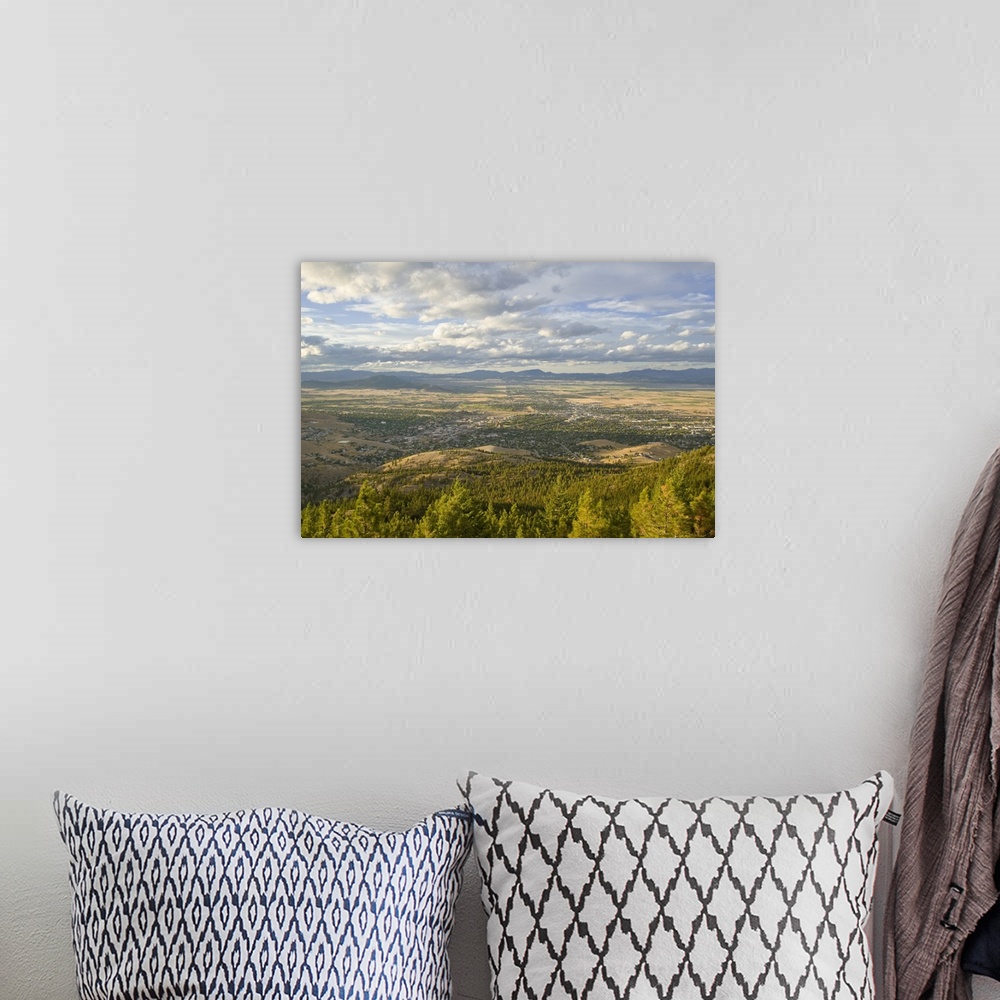 A bohemian room featuring View down upon the city of Helena Montana from Mount Ascension