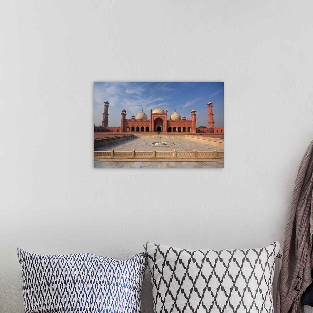 A bohemian room featuring View of Badshahi Masjid, Lahore, Pakistan.