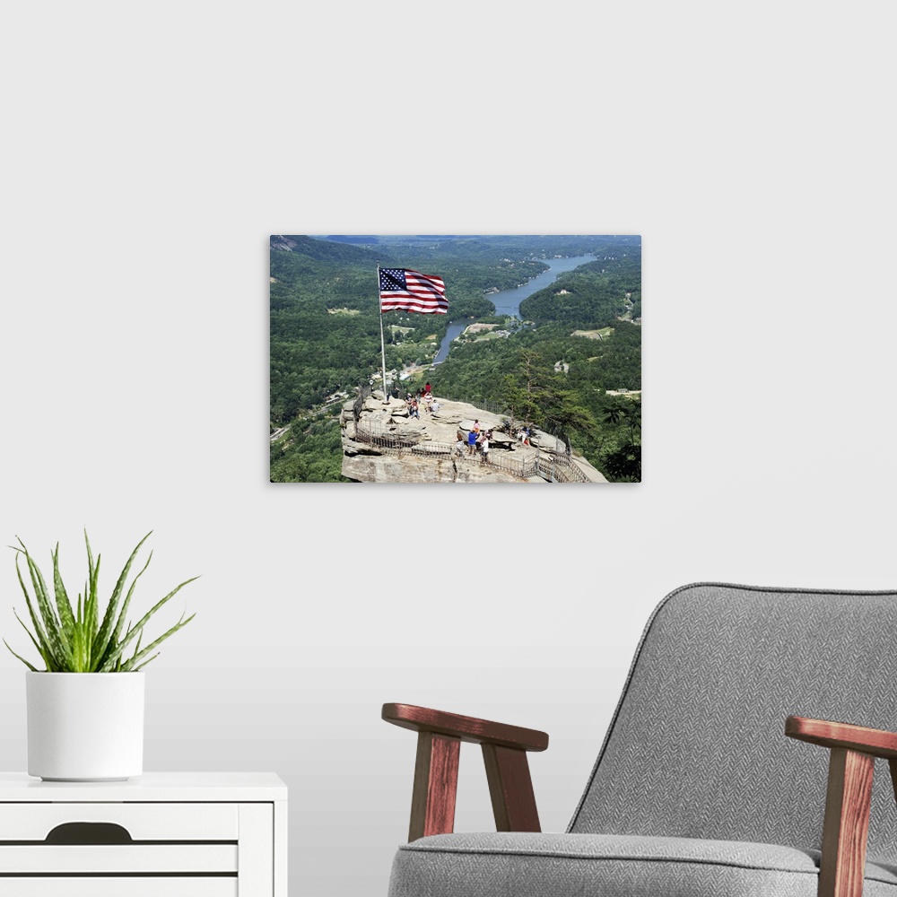 A modern room featuring View of Chimney Rock and Lake Lure from the Opera Box, NC.