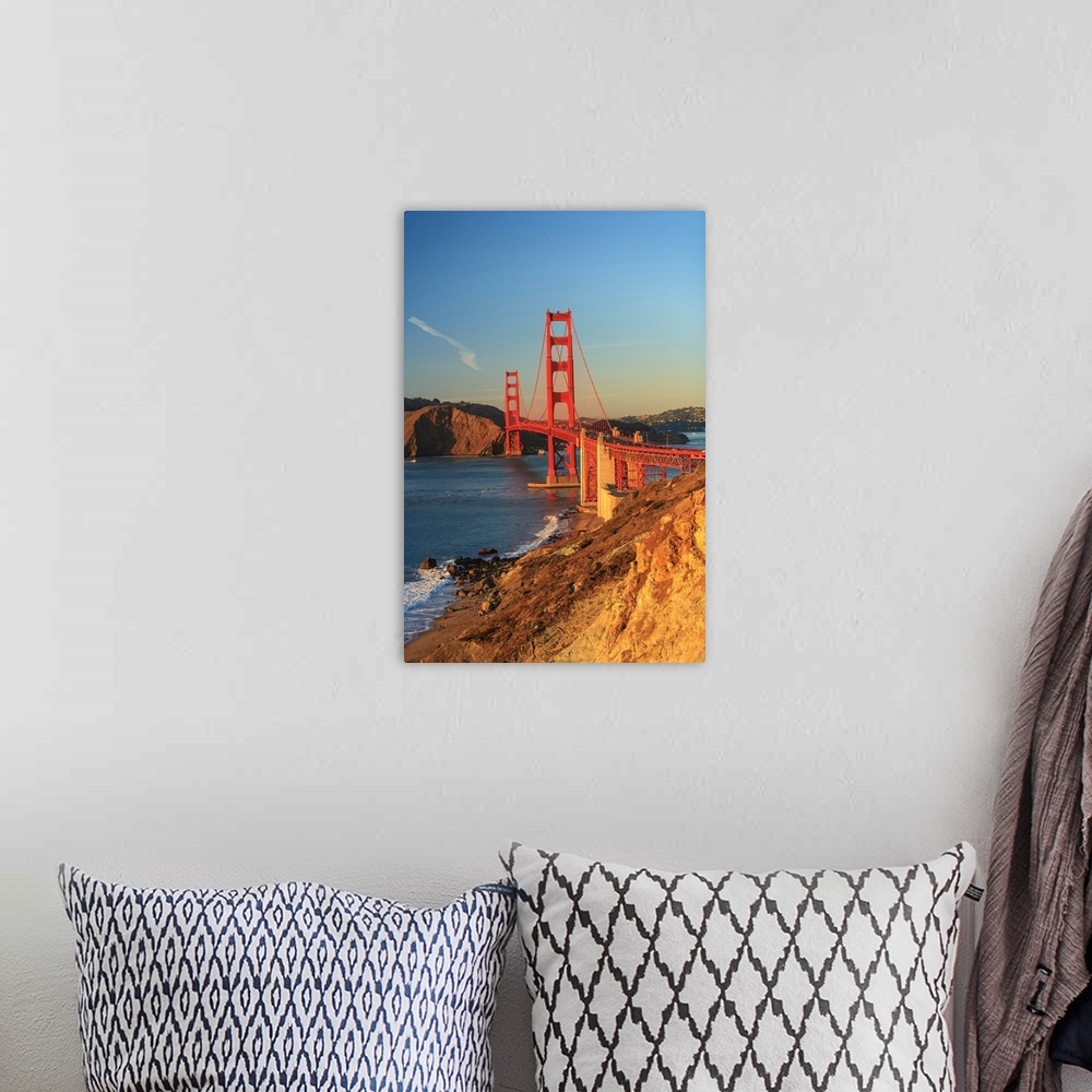 A bohemian room featuring View of Golden Gate Bridge, San Francisco, California, USA