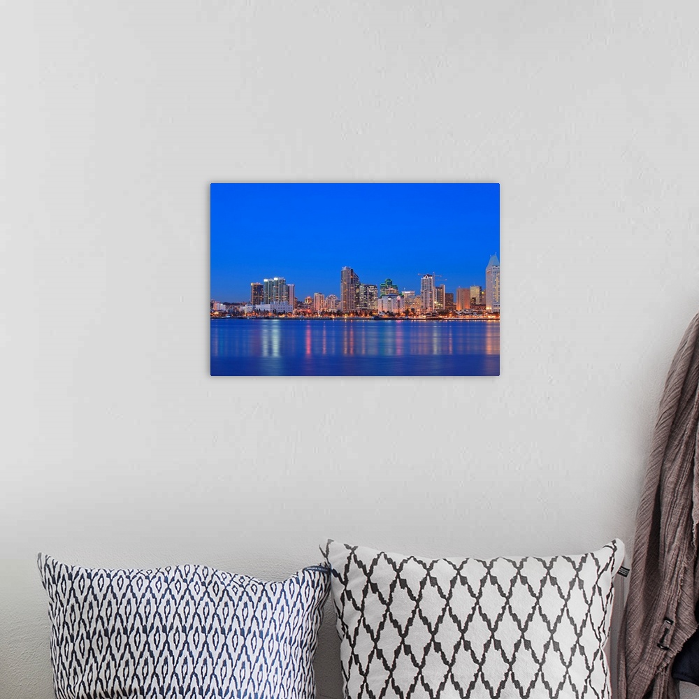 A bohemian room featuring View of San Diego Skyline from Coronado Island, CA, USA