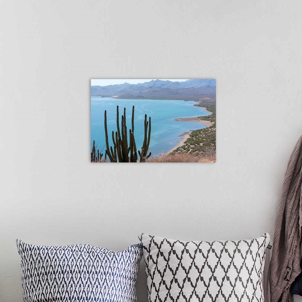 A bohemian room featuring Mexico, Baja California Sur, Loreto Bay. Views from Hart Trail that begins Rattlesnake Beach.