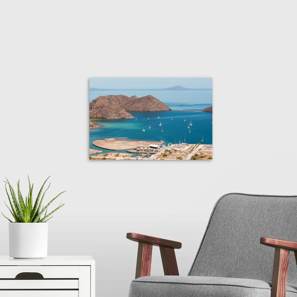 A modern room featuring Mexico, Baja California Sur, Loreto Bay. Views from Hart Trail to Puerto Escondido. Government fu...