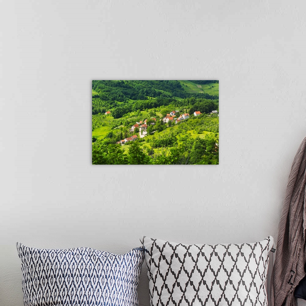 A bohemian room featuring Village In The Mountain, Central Bosnia