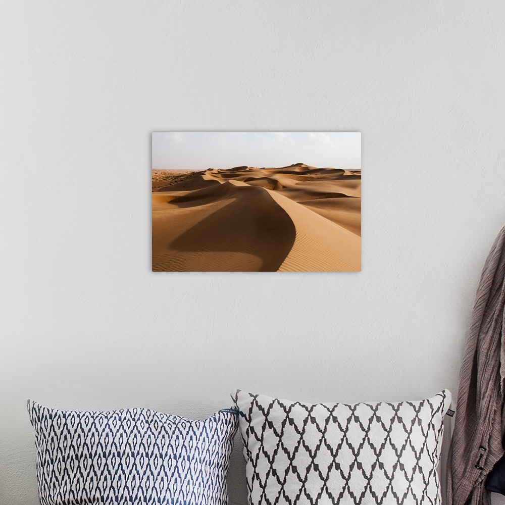 A bohemian room featuring Wahiba Sands desert, Oman.