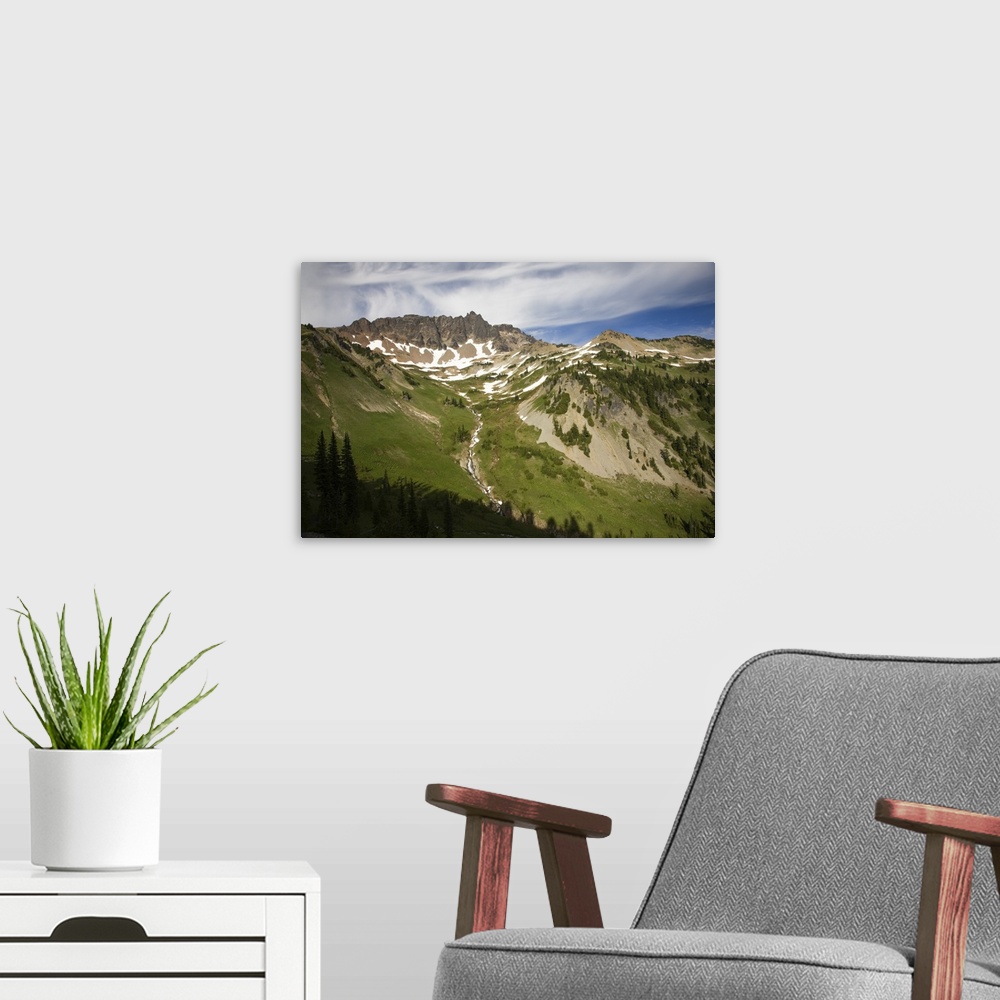 A modern room featuring Washington, Goat Rocks Wilderness, Cispus Basin and Cispus River.