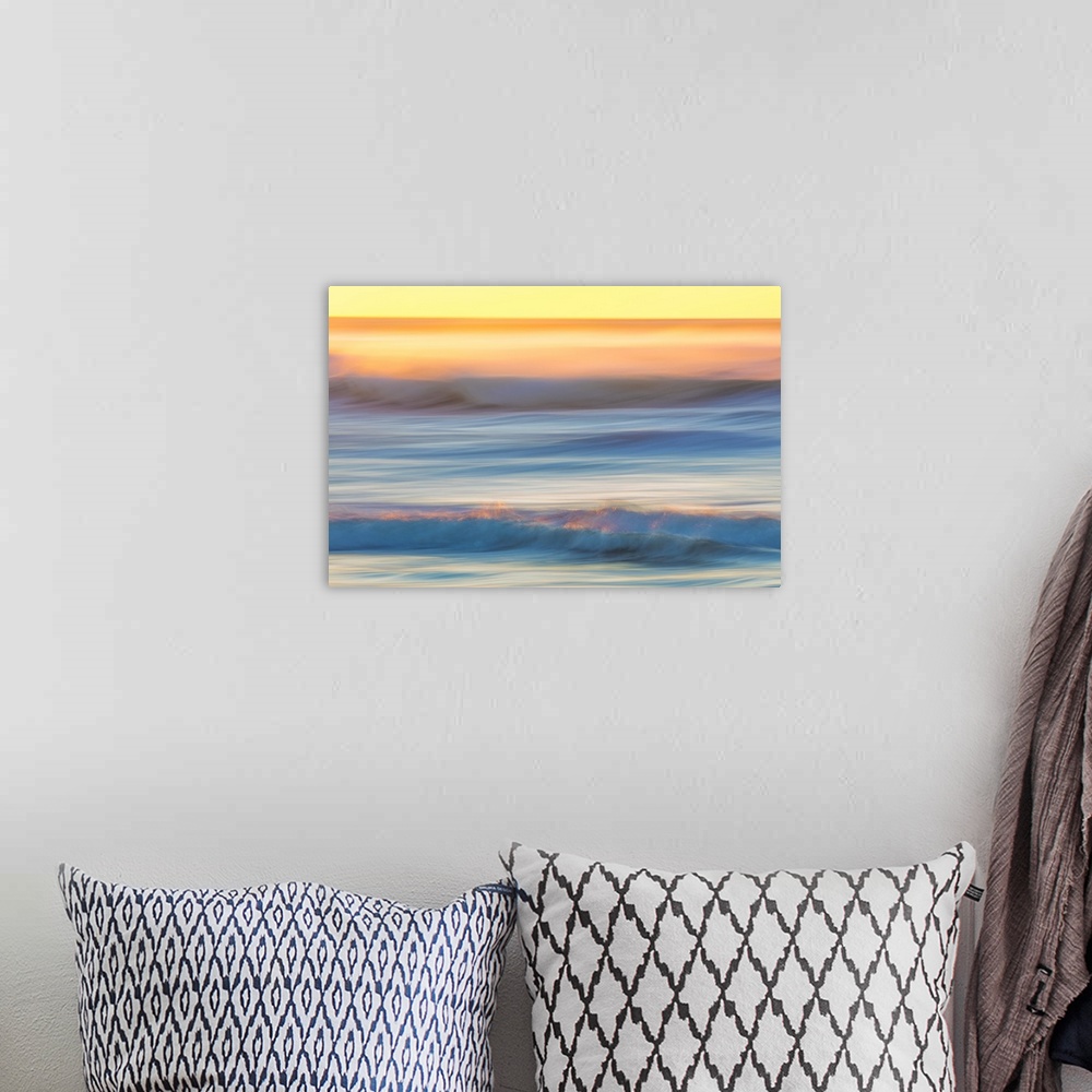 A bohemian room featuring USA, Washington, Cape Disappointment State Park. Abstract of sunset and ocean.
