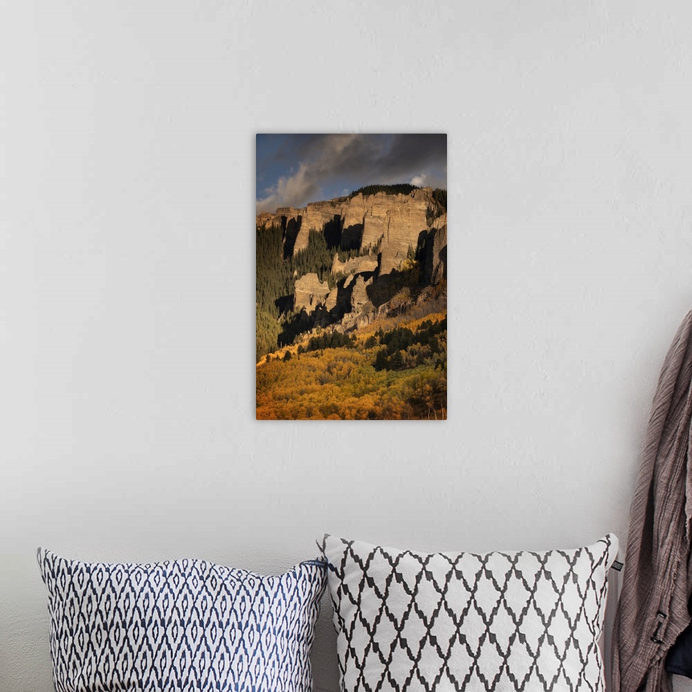 A bohemian room featuring USA, North America, Colorado. West Elk Mountains, Sunrise Storm Clouds Above Mountain And Forest ...