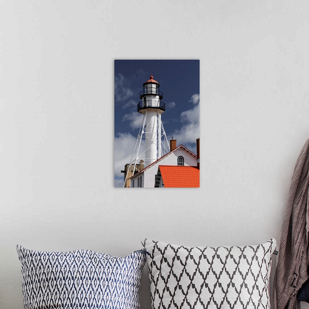 A bohemian room featuring Whitefish Point Lighthouse, the oldest operating light on Lake Superior, Upper Peninsula, Michigan