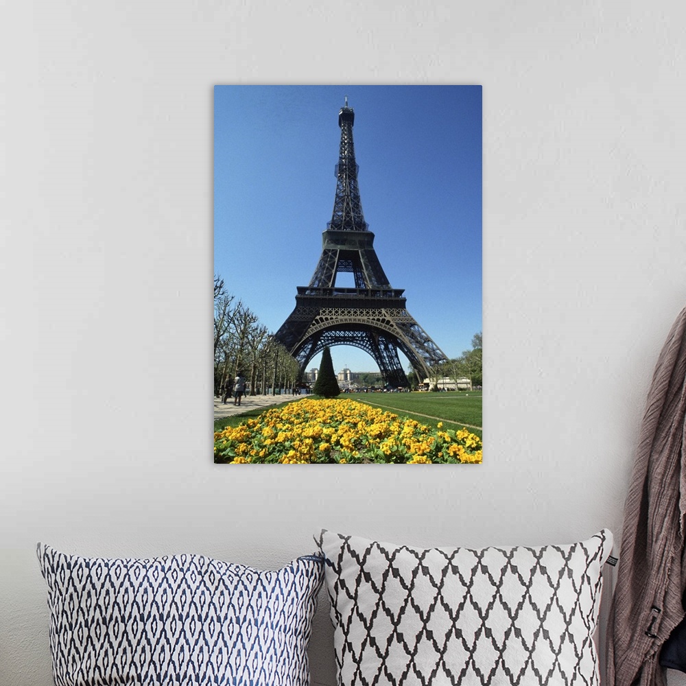A bohemian room featuring World famous Eiffel Tower. Paris, France.