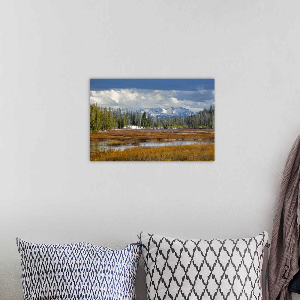 A bohemian room featuring View from southern end of Yellowstone National Park, looking toward Grand Teton National Park, Wy...