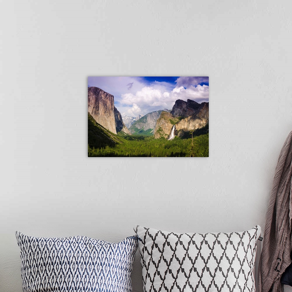 A bohemian room featuring Yosemite Valley from Tunnel View, Yosemite National Park, California USA