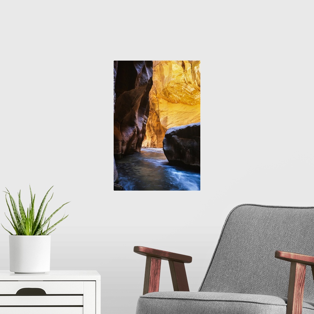A modern room featuring Zion Narrows, Zion National Park, Utah
