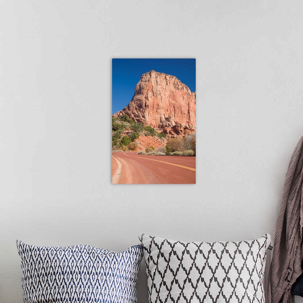 A bohemian room featuring Zion National Park, Kolob Canyons, Navajo sandstone formations, Utah.