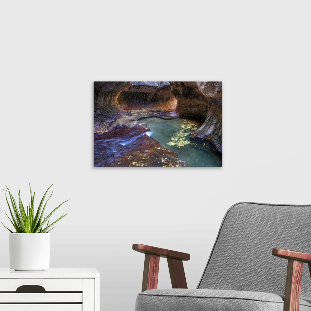 A modern room featuring Zion National Park, The Subway, Left Fork of North Creek, Utah.
