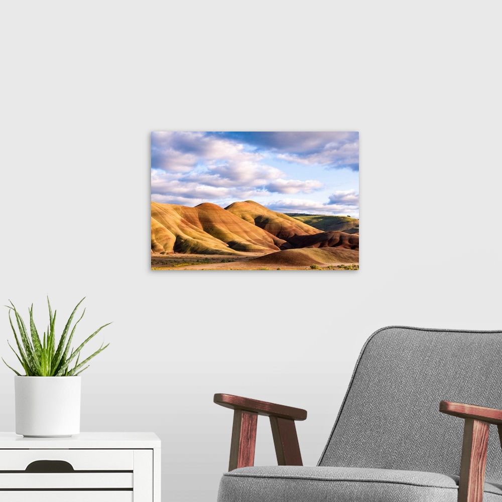 A modern room featuring Painted Hills,  in John Day Fossil Beds National Monument, The Palouse, Washington, USA.