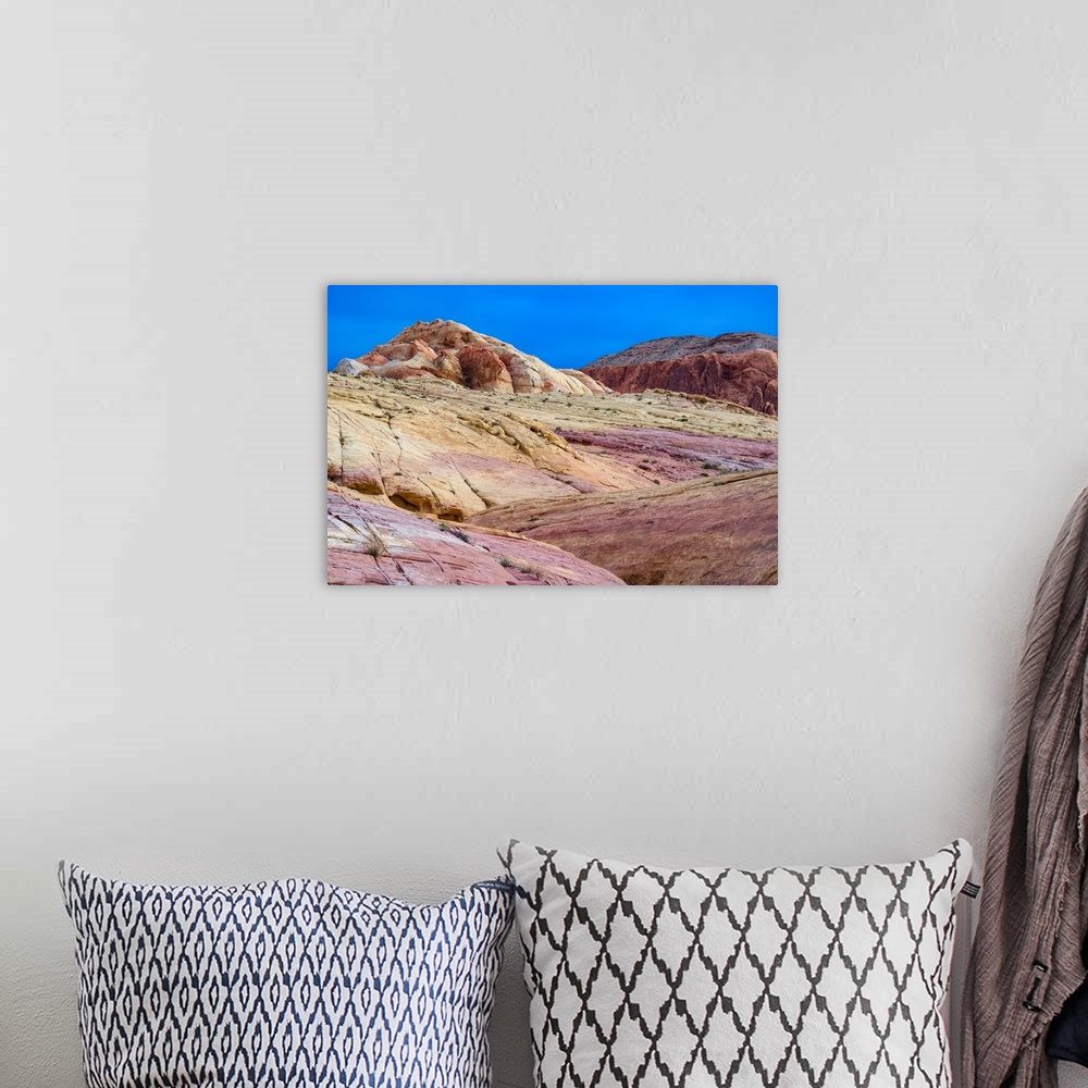 A bohemian room featuring Colorful sandstone mountain formation in Valley of Fire State Park, Nevada, USA.