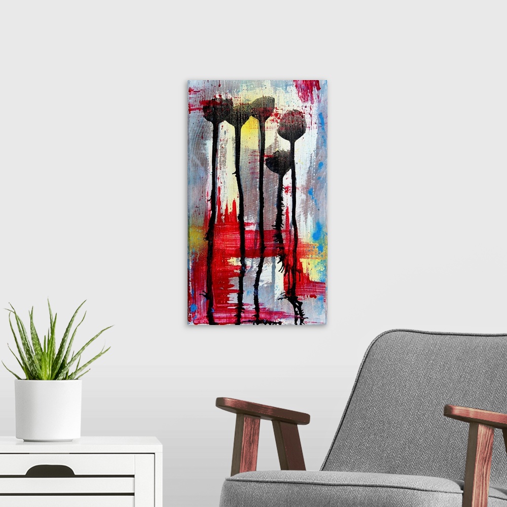A modern room featuring Image from abstract art background texture series, abstract painted background.