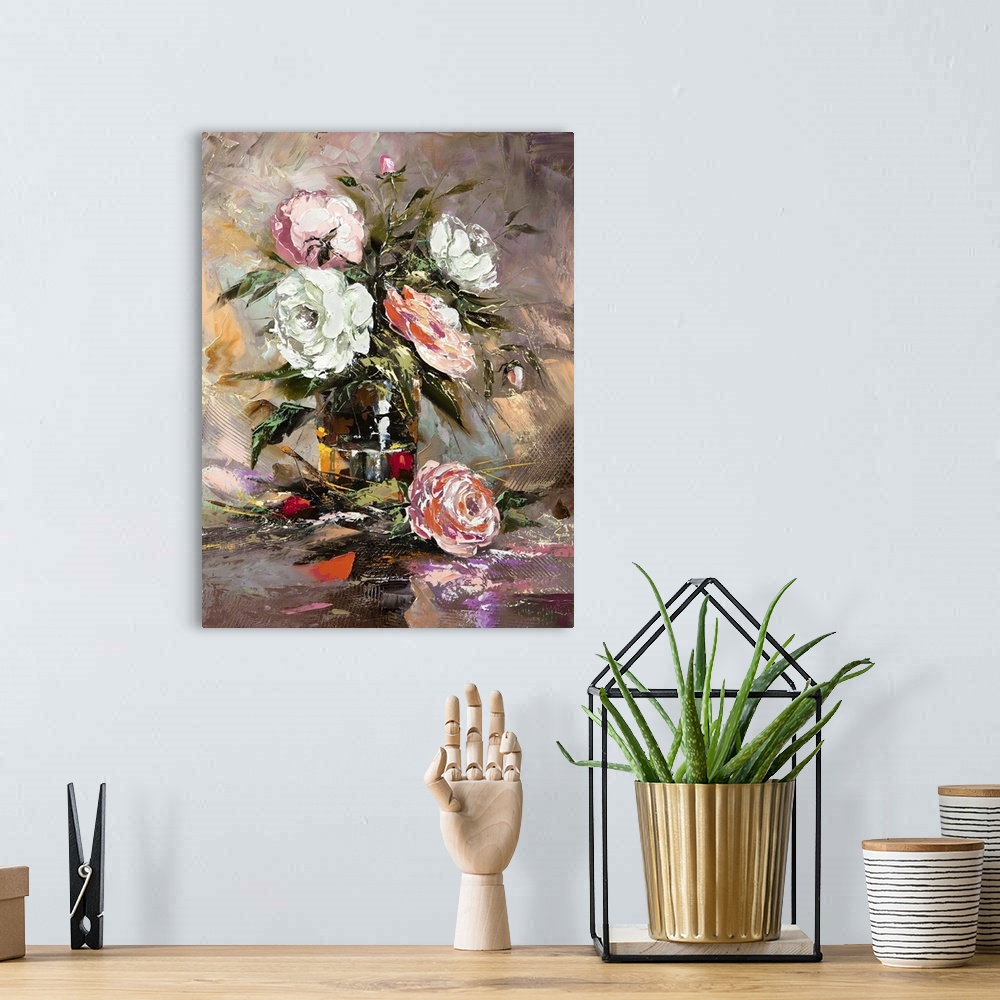 A bohemian room featuring Bunch Of Flowers In A Vase