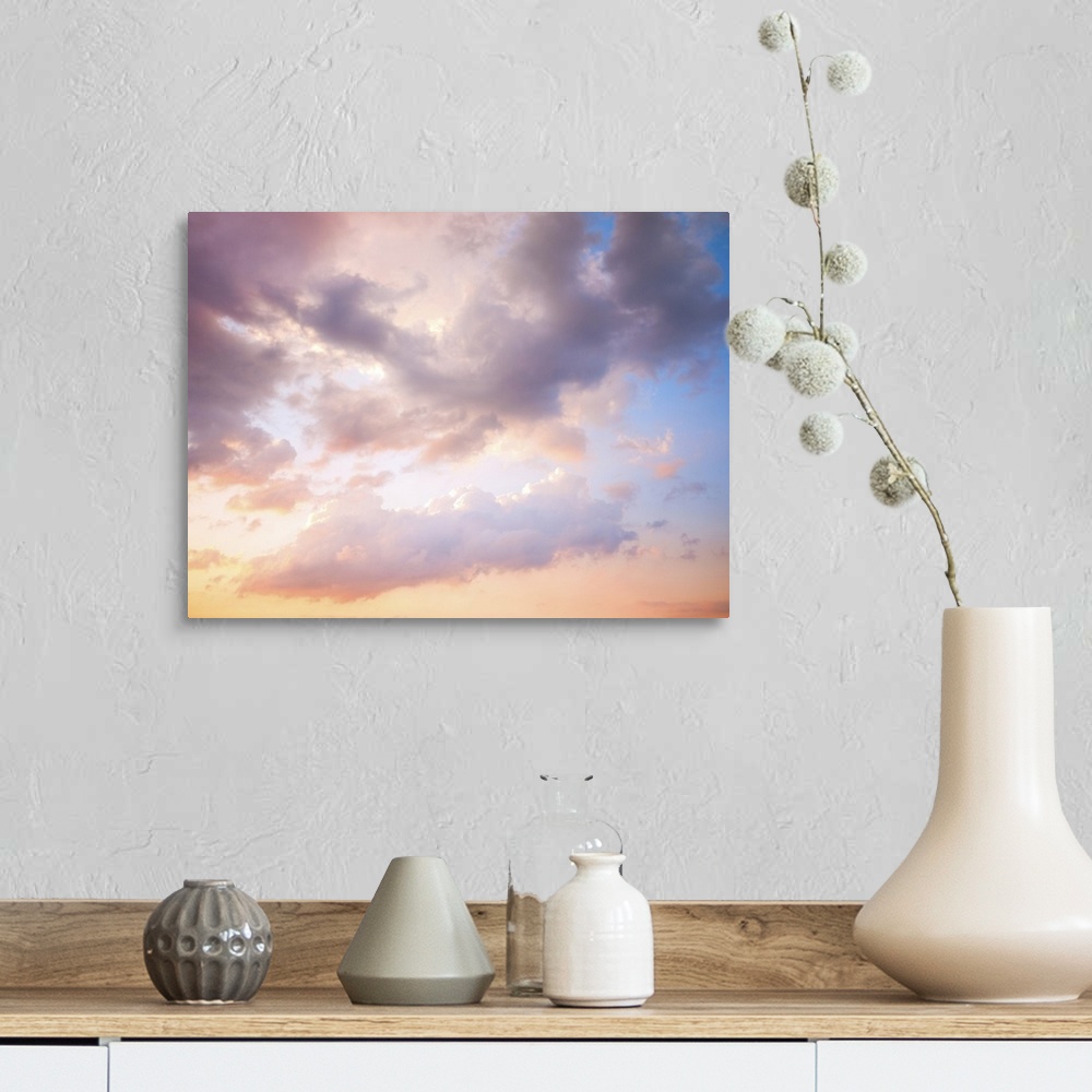 A farmhouse room featuring Cloudy Sunset