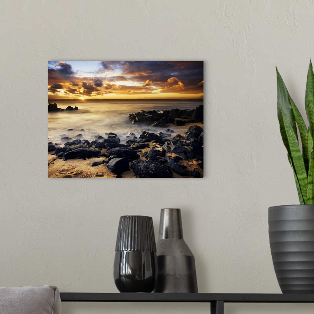 A modern room featuring Beautiful sunset on Phillip Island, Australia