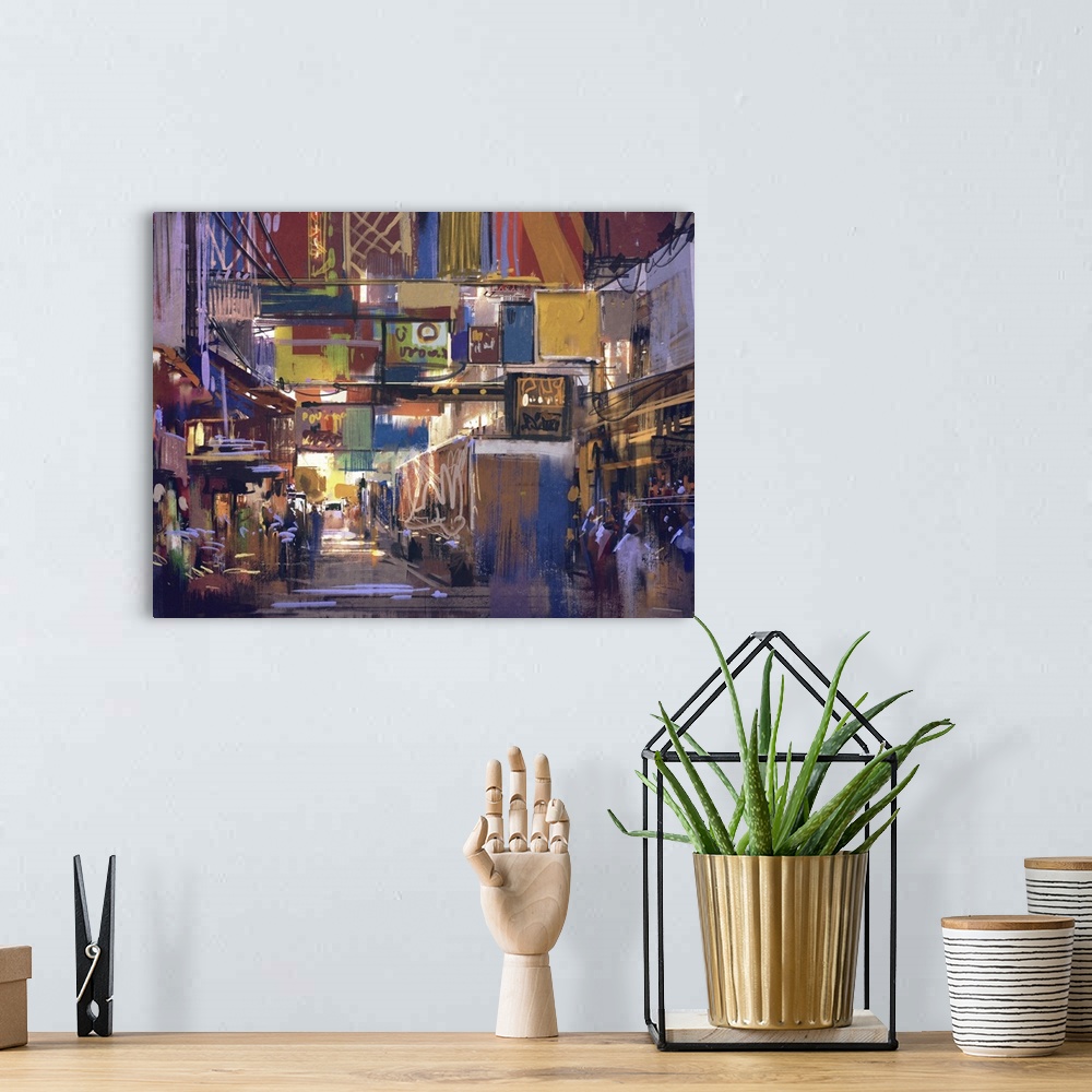 A bohemian room featuring Colorful Street Market
