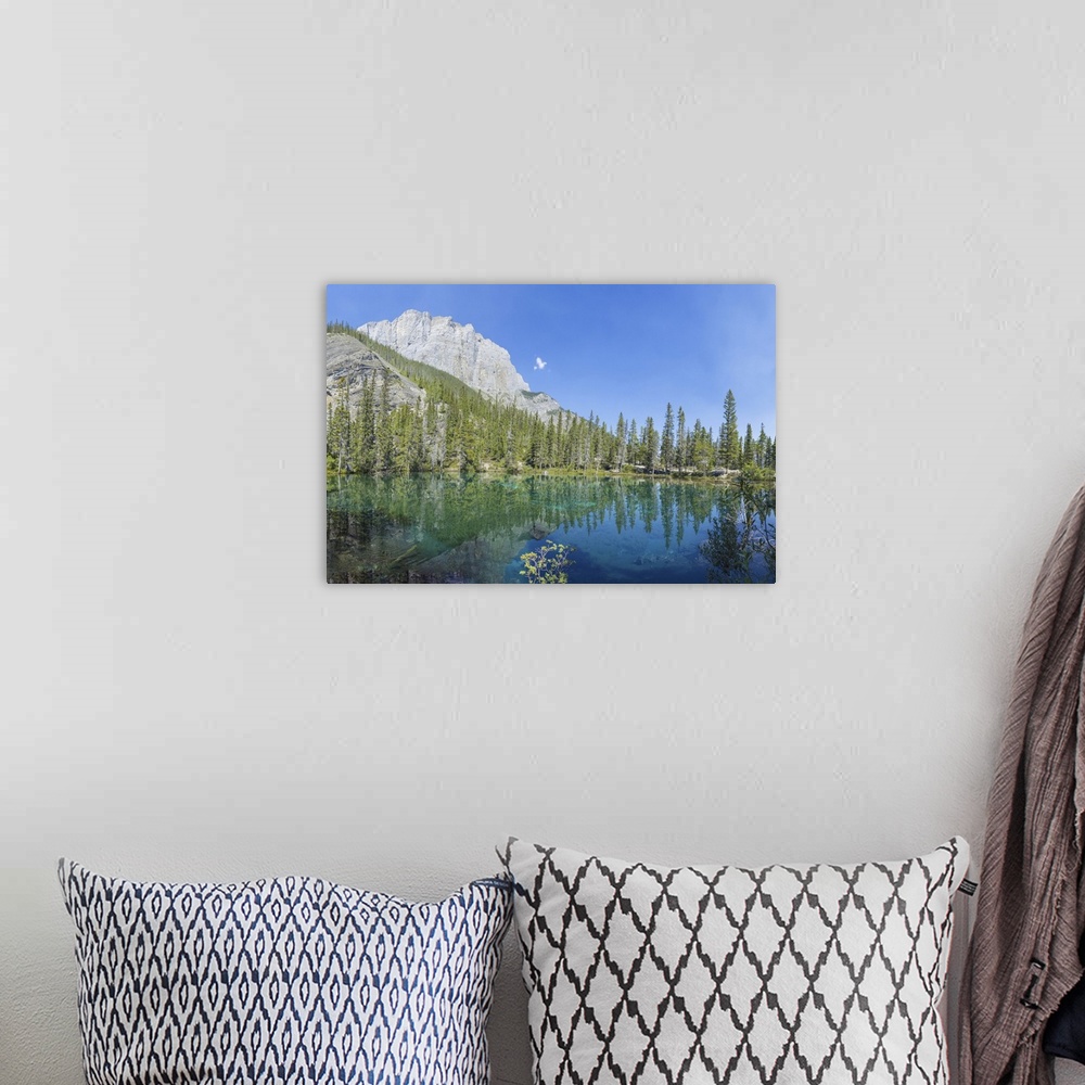 A bohemian room featuring Grassi Lake, Canmore, Alberta, Canada