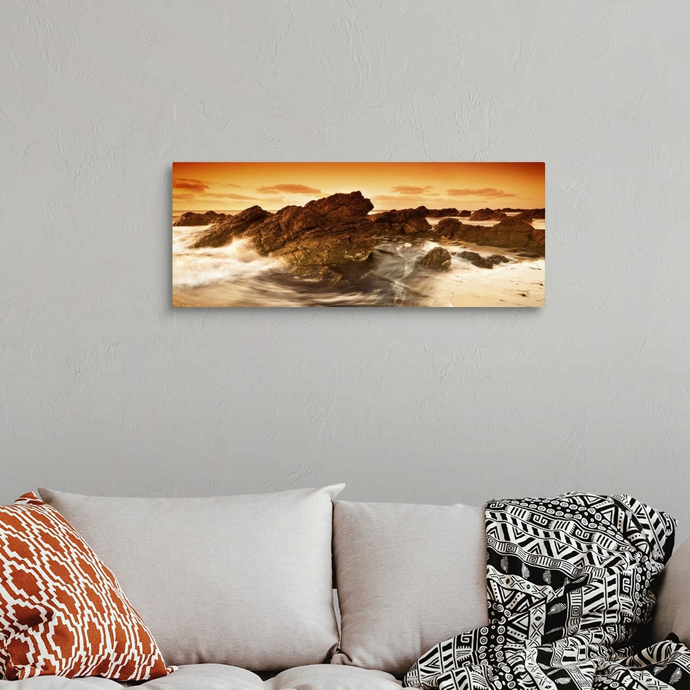 A bohemian room featuring South Australian beach sunset.