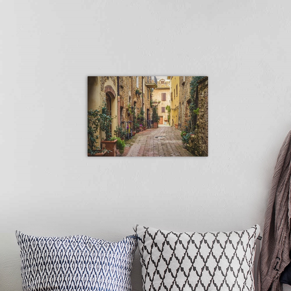A bohemian room featuring Pienza, a very beautiful place on earth, one of the wonders of the world inscribed by UNESCO.
