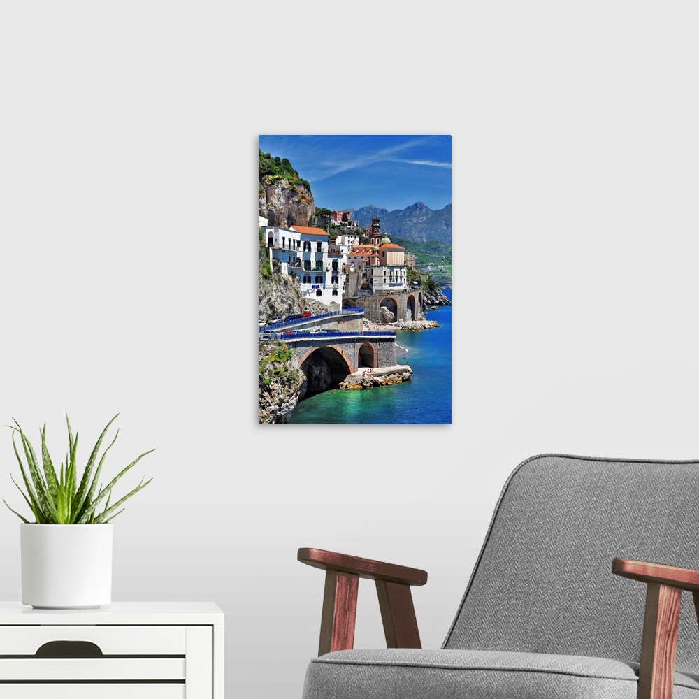 A modern room featuring Stanning Amalfi coast - Atrani village.