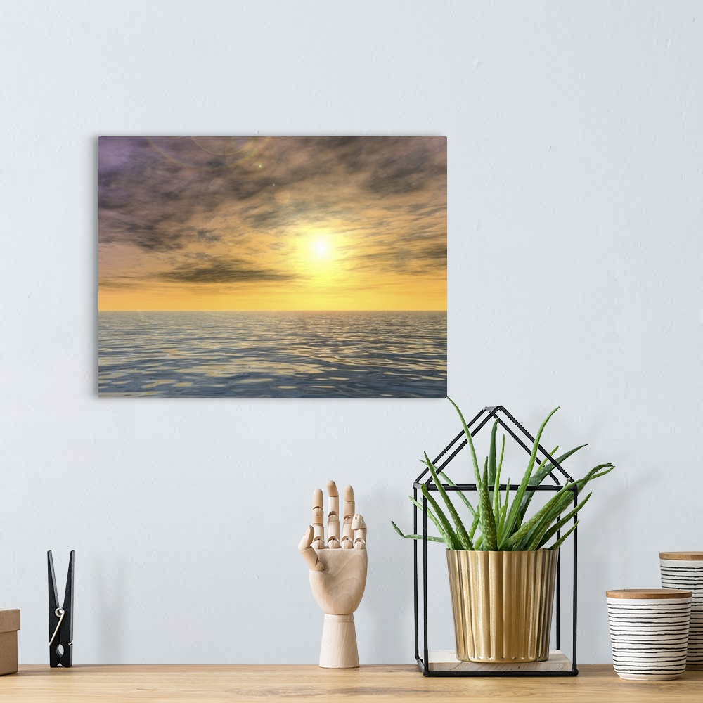 A bohemian room featuring Sunrise Background With Sun
