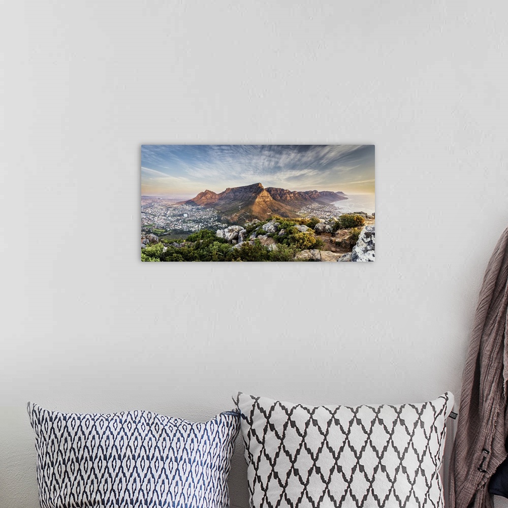 A bohemian room featuring Table Mountain Sunset Panorama
