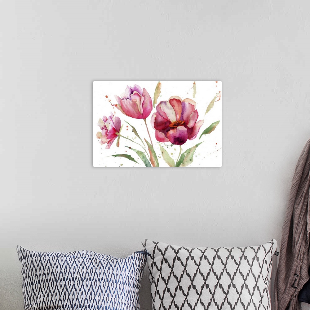 A bohemian room featuring Three Tulips