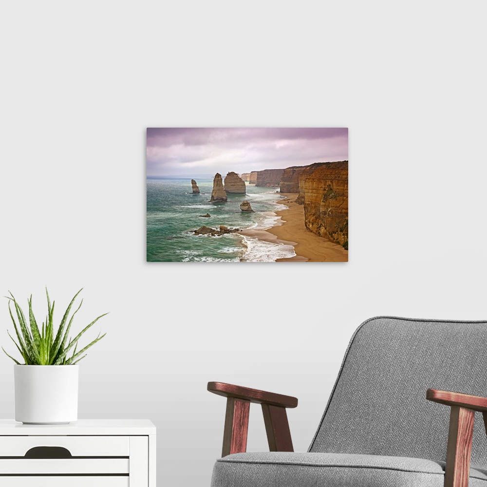 A modern room featuring The great Twelve Apostles in Australia.