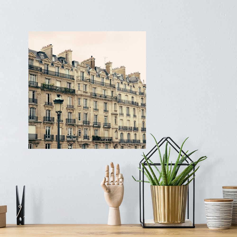 A bohemian room featuring Vintage Paris Buildings