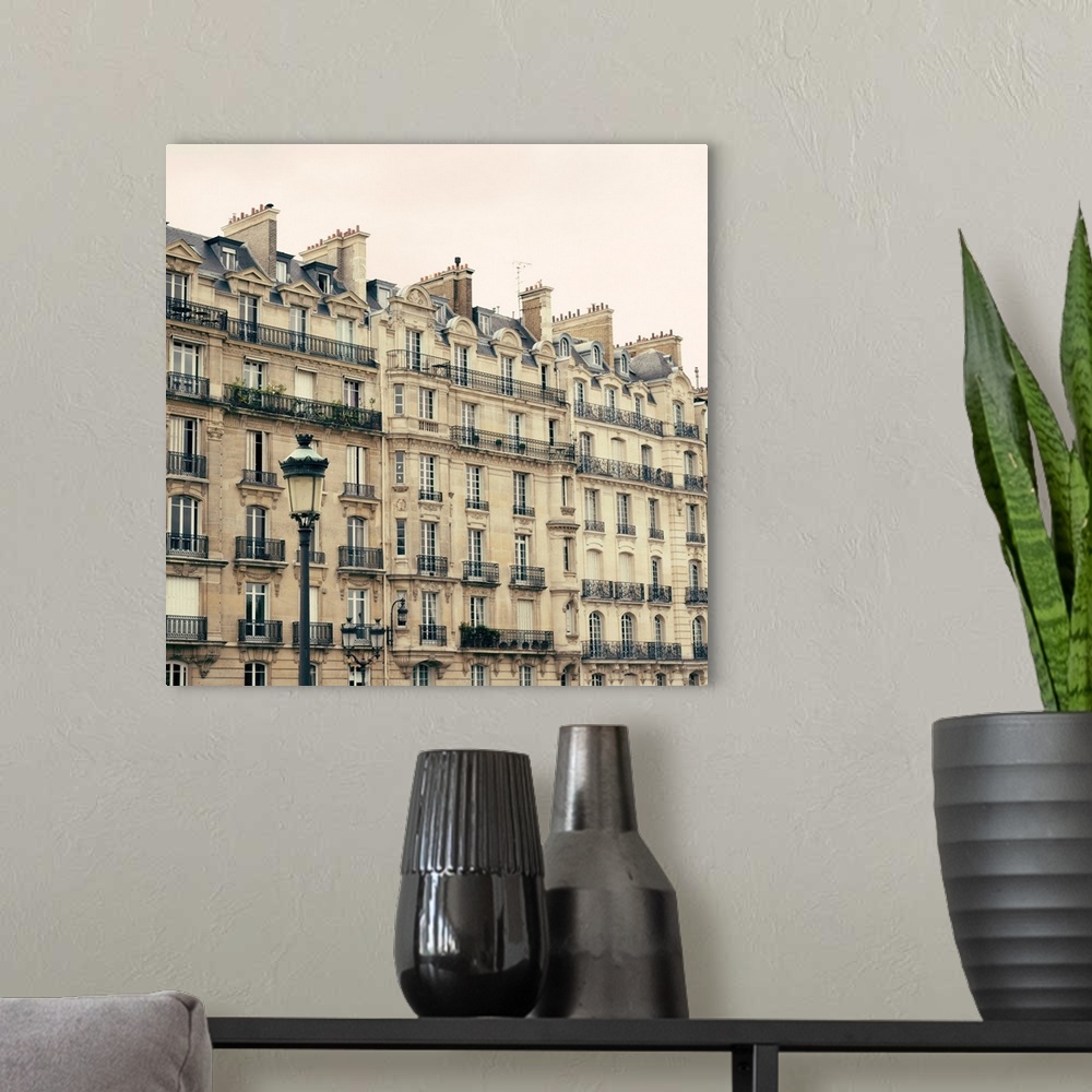 A modern room featuring Vintage Paris Buildings