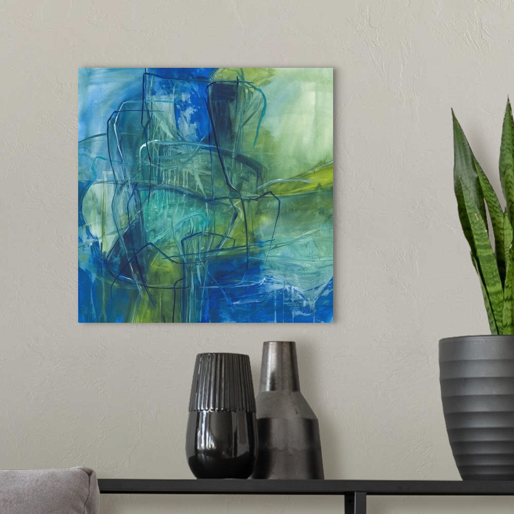 A modern room featuring Abstract #212