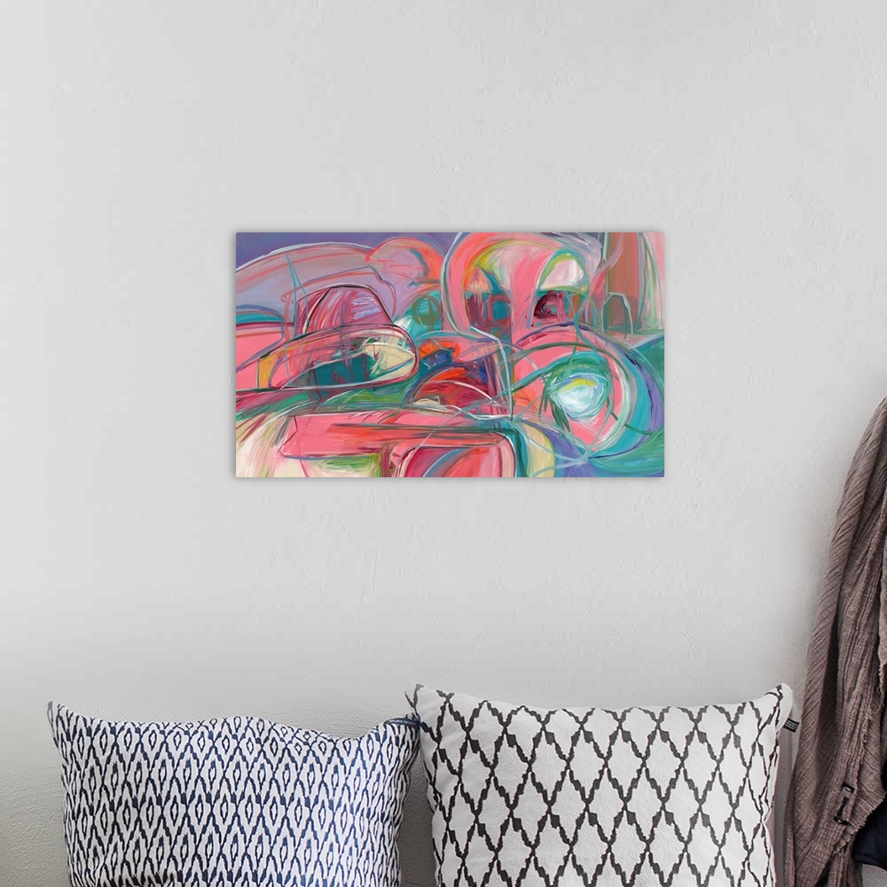 A bohemian room featuring Abstract 276